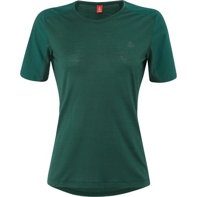 Löffler Дамска фланелка с къс ръкав за колоездене Löffler Women's Bike T-Shirt Skys Merino Cycling jersey - Forest - размер 44 (EU) (156-2778-0216)