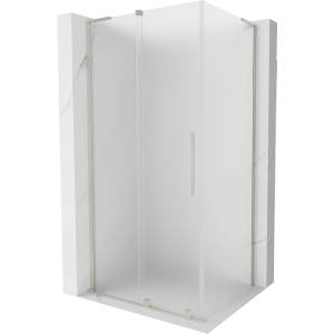 Mexen Velar L плъзгаща се душ кабина 120 x 110 cm, матирано, четкан никел - 871-120-110-33-97 (871-120-110-33-97)