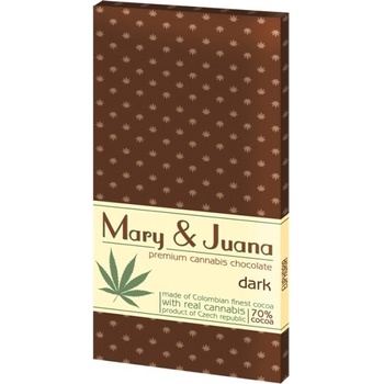 Euphoria Mary & Juana horká čokoláda s konopným semienkom 70% 80 g