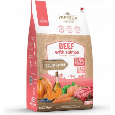 Pokusa Puppy Hovädzie & Losos 3 kg