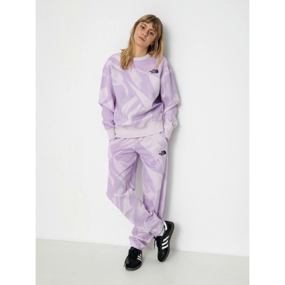 The North Face Essential Crew Print icy lilac garment fold