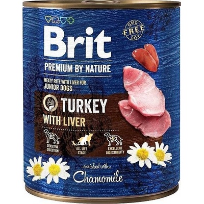 Brit Premium by Nature Dog Junior Turkey With Liver 800 g