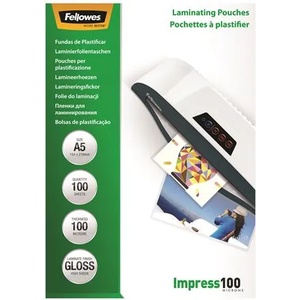 Fellowes Фолио за термоламиниране, 100 микрона, a5, гланц, 100 бр. , fellowes 5351002 (5351002)