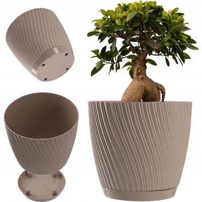 Kadax Květináč 26,3 x 26,3 x 24,4 cm plast béžový