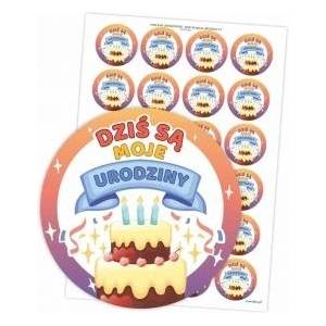LearnHow Birthday stickers - Today is my birthday 24pcs