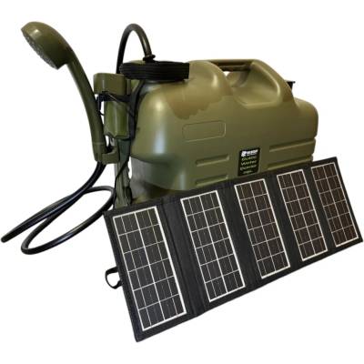 HOLDCARP - Set Sprcha kanystr a solární panel Rechargeable Camping Shower 11 l + Solar 10W