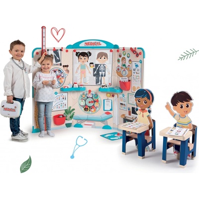 Smoby Doctor's Office set lekárska ordinácia s anatómiou ľudského tela s pacientami v čakárni