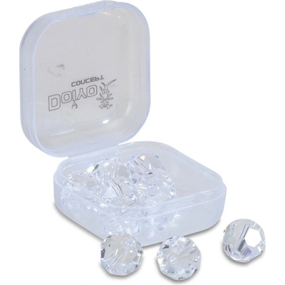 Doiyo broušené skleněné korálky Clear 10mm 10ks