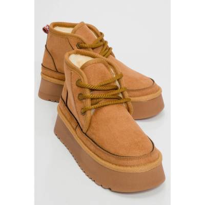 LuviShoes Ovela Taba Thick Sole Laced Women's Sports Boots