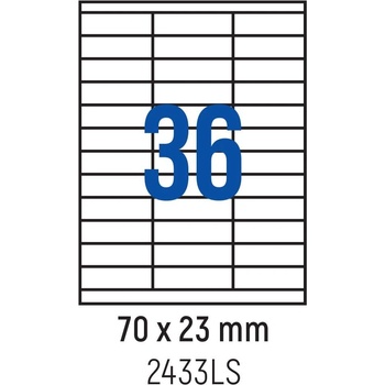Spree Етикети лепящи 36 бр. , 70.0x23.0 мм, 100 л. , A4, кант 2 (3800884030042)
