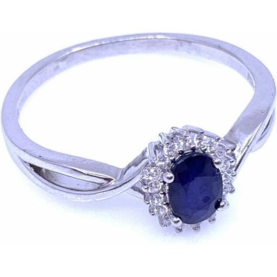 Jan Kos jewellery Stříbrný prsten se safírem MHT 8173 S1155
