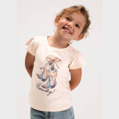 MAYORAL Тениска къс ръкав Сьомга обувки за мини момиче Mayoral