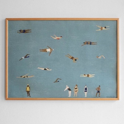 Fine Little Day Plagát Swimmers 70 × 50 cm
