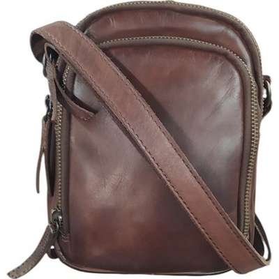 Gianni Conti kožená pánská crossbody hnědá 4102409 BROWN