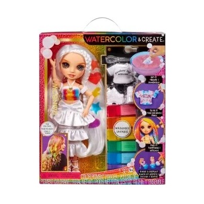 MGA Entertainment Rainbow High: Модна кукла за декориране с акварелни бои
