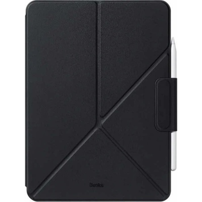 Benks Urban Magnetic Fold Case - магнитен полиуретанов калъф с поставка за iPad mini 7 (2024), iPad mini 6 (2021) (черен)