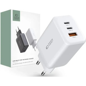 Tech-Protect C65w 3-port White (9490713934517)