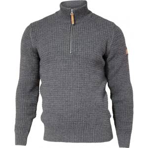 Ivanhoe of Sweden Мъжки вълнен пуловер Ivanhoe of Sweden Moritz Half Zip Wool jumper - Grey - размер 3XL (005-5436-0116)