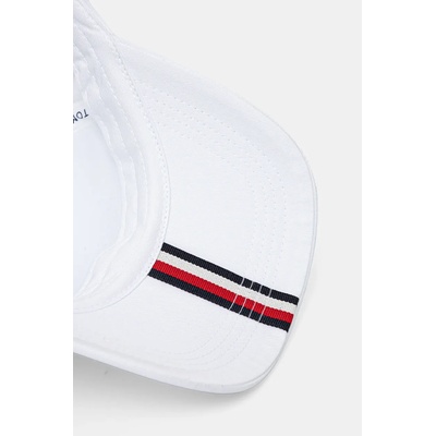 Tommy Hilfiger Памучна шапка с козирка Tommy Hilfiger в бяло с апликация AM0AM13162 (AM0AM13162)