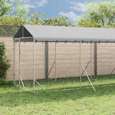 VidaXL Kotec pro psa 3190492 1000 x 200 x 250 cm ocel