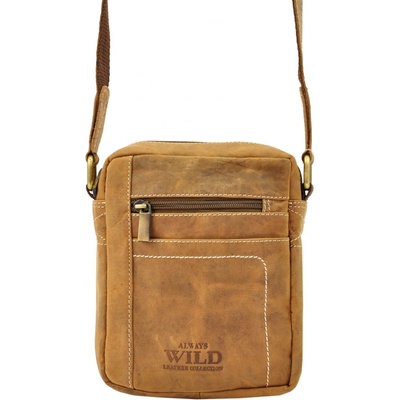 Always Wild malá hnědá kožená Crossbody taška 250840-MH