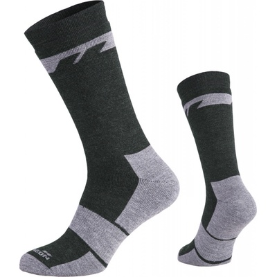 Pentagon ponožky Alpine Merino Heavy olivové-sivé