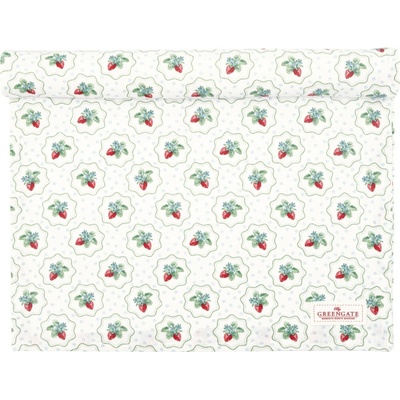 Green Gate Běhoun Berry Petit White 45x140 cm