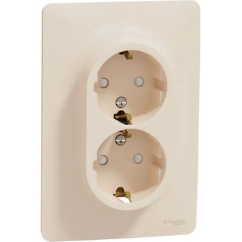 Schneider Electric КОНТАКТ ДВОЕН ШУКО 16a СЛОНОВА КОСТ schneider unica (nu206744) (3606489452575)