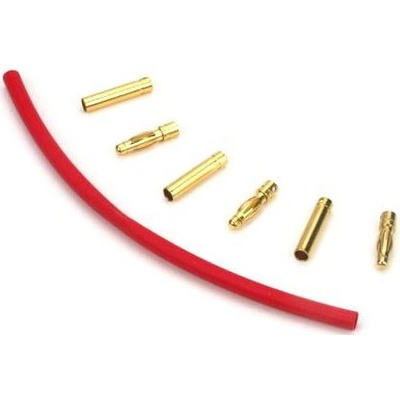 Dynamite Zlacené konektory 4 mm se smršť. bužírkou 3 páry