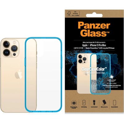 Panzer Гръб PanzerGlass за IPhone 13 Pro Max , ClearCase - Синя рамка