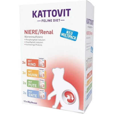 KATTOVIT Feline Diet Niere/Renal Box 12 x 85 g
