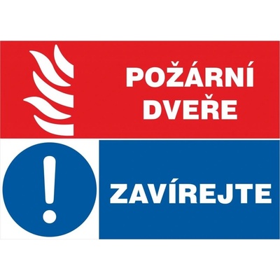 Požární dveře - Zavírejte, samolepka