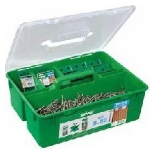 Terasová zostava SPAX GREEN Box A2 5x60 mm staré zlato (850 ks)