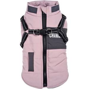  Зимно яке непоромокаемо с нагръдник, розово (4436pu-3xl)