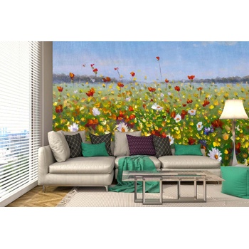 DIMEX ART s. r. o Самозалепваща се флизелинова фототапета картина - цъфтящо поле 375 x 250 см