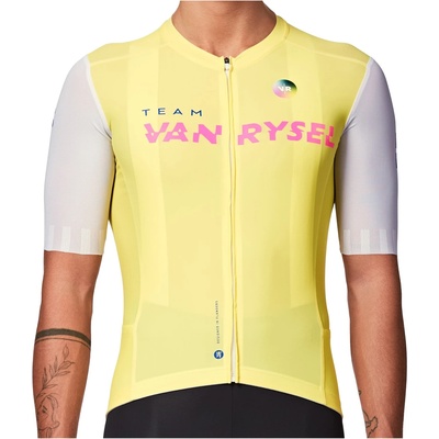 VAN RYSEL Фланелка с къс ръкав за колоездене VAN RYSEL Jersey RCR Short Sleeve Cycling jersey - Team Yellow - размер XXL (056-4206-0515)