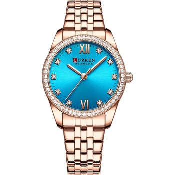 Curren Дамски часовник Curren Lalya, Светло Син (CURREN-9086-ROSEGOLD-LIGHT)