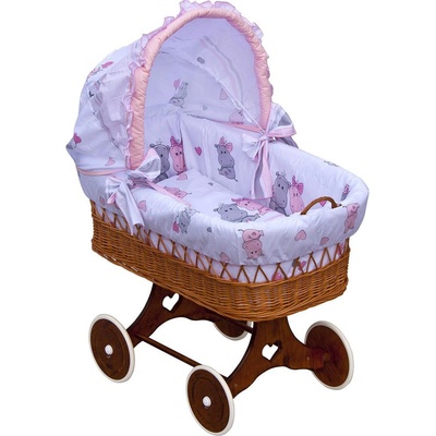 Scarlett Búdka k prútenému košu Pupis ružová