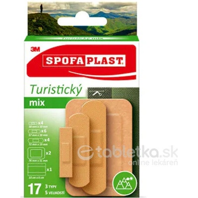 3M SPOFAPLAST č.604 Náplasť TURISTICKÝ MIX 3 typy 5 veľkostí 17 ks