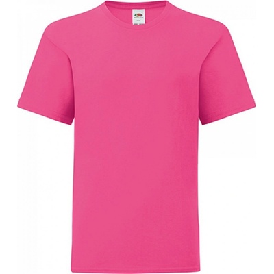 Fruit Of The Loom slimfit tričko Iconic 150 g m růžová fuchsiová