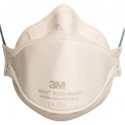 3M 9320+ AURA Gen3 Filtrační polomaska , FFP2, bez ventilku, skládací