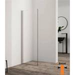 Inter Ceramic Мобилен душ параван Inter Ceramic Walk-In, гланциран хром, 40x200 см, прозрачно стъкло (113-2TR/40)