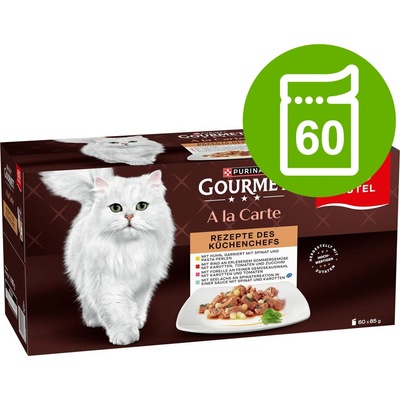 Gourmet A la Carte 60 x kura pstruh hovädzie treska 85 g