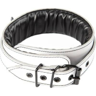 Kožený obojok z bielej kože Sexy Elephant Aria Collar