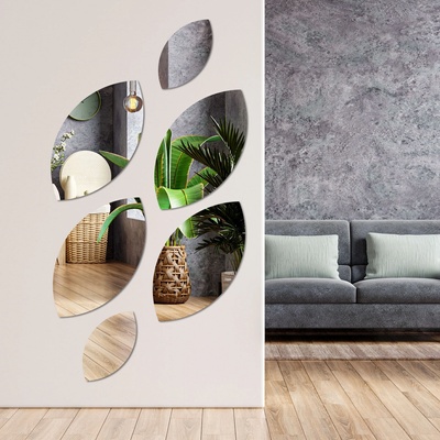 Art Gift Decor Огледален стикер за стена Елитна елипса