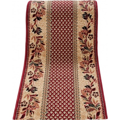 Najkoberce Atlas PP 7192B tmavý béžový červený metráž 60 cm