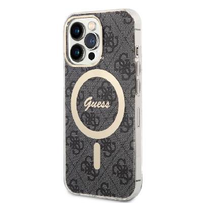 Калъф от Guess case за iPhone 13 Pro 6, 1" black hardcase Magsafe IML 4G (GUHMP13LH4STK)