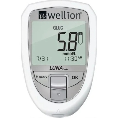 Wellion Luna Trio glukometr set bílý