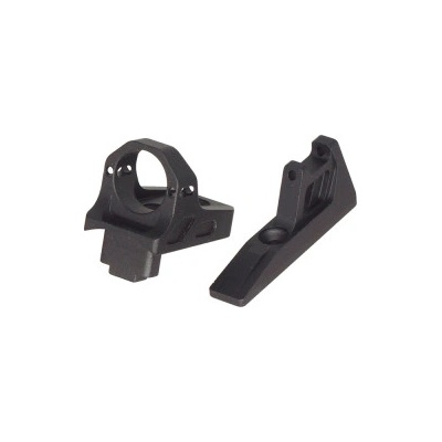 5KU CNC kovová mířidla typu Ghost Ring pro AAP-01 Černé
