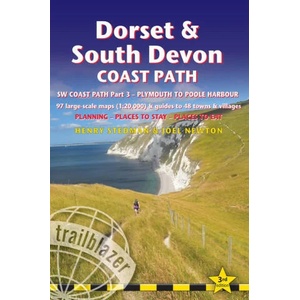 Dorset and South Devon Coast Path - guide and maps to 48 towns and villages with large-scale walking maps (1: 20 000) | Henry Stedman, Joel Newton (ISBN: 9781912716340)